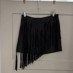 SHUG Black Fringe Skirt